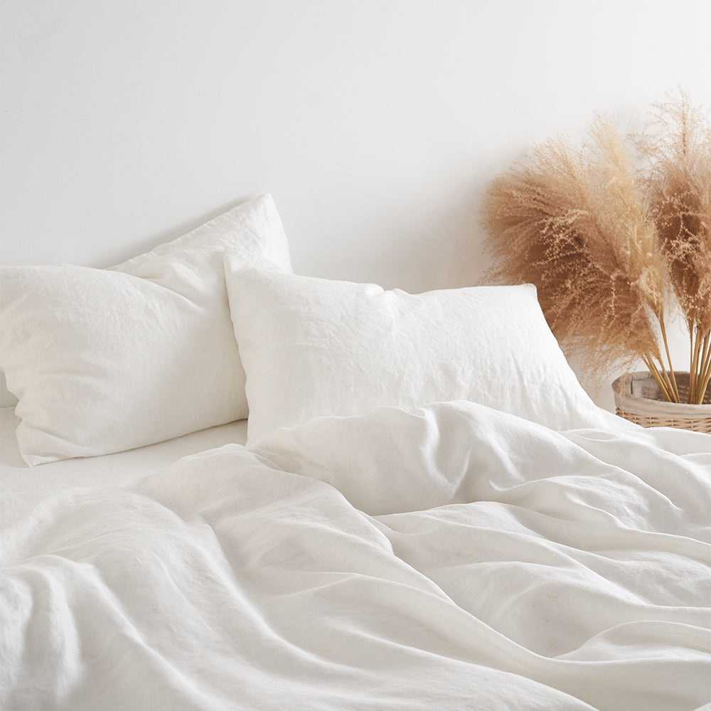 Regression Hemp Bedding Sets White