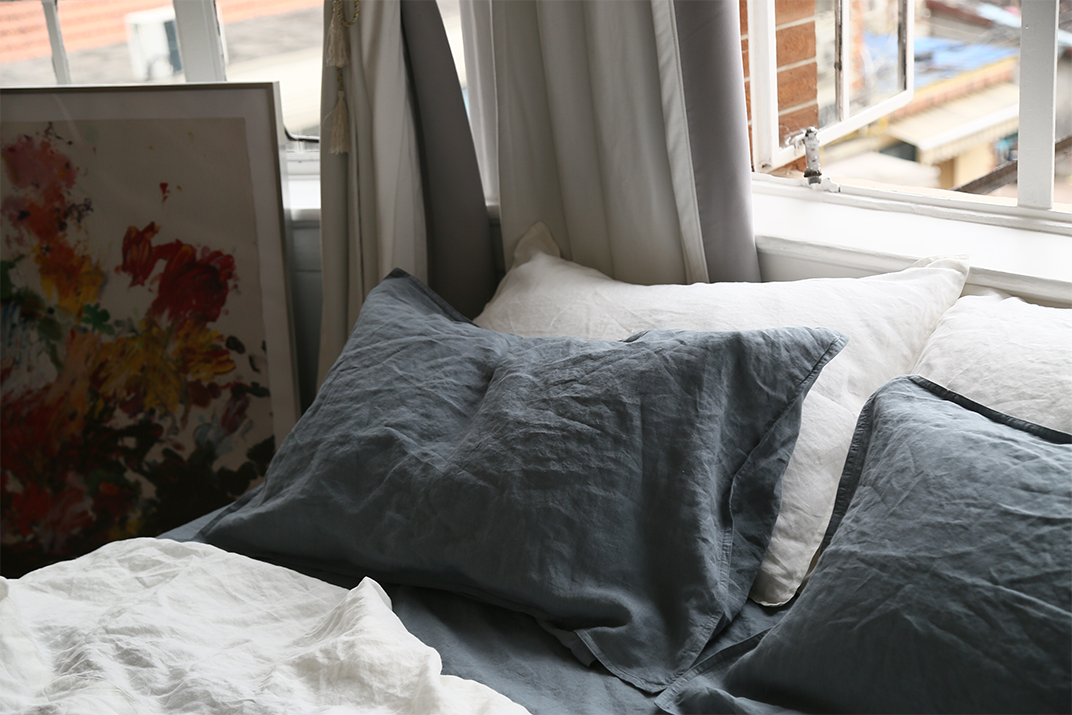 Bart Yarn-dyed Linen Duvet cover in Slate