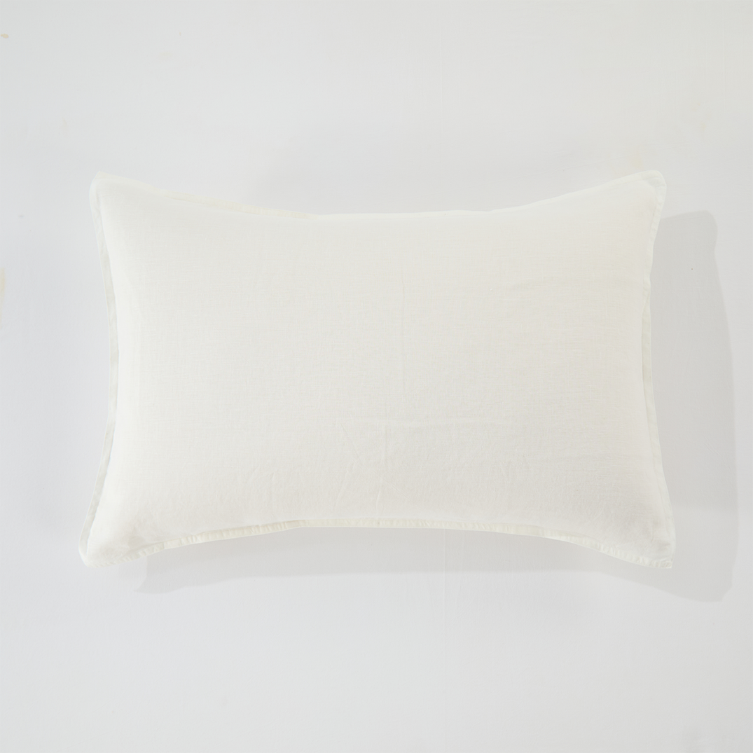 Bart Linen Pillowcases in Off White