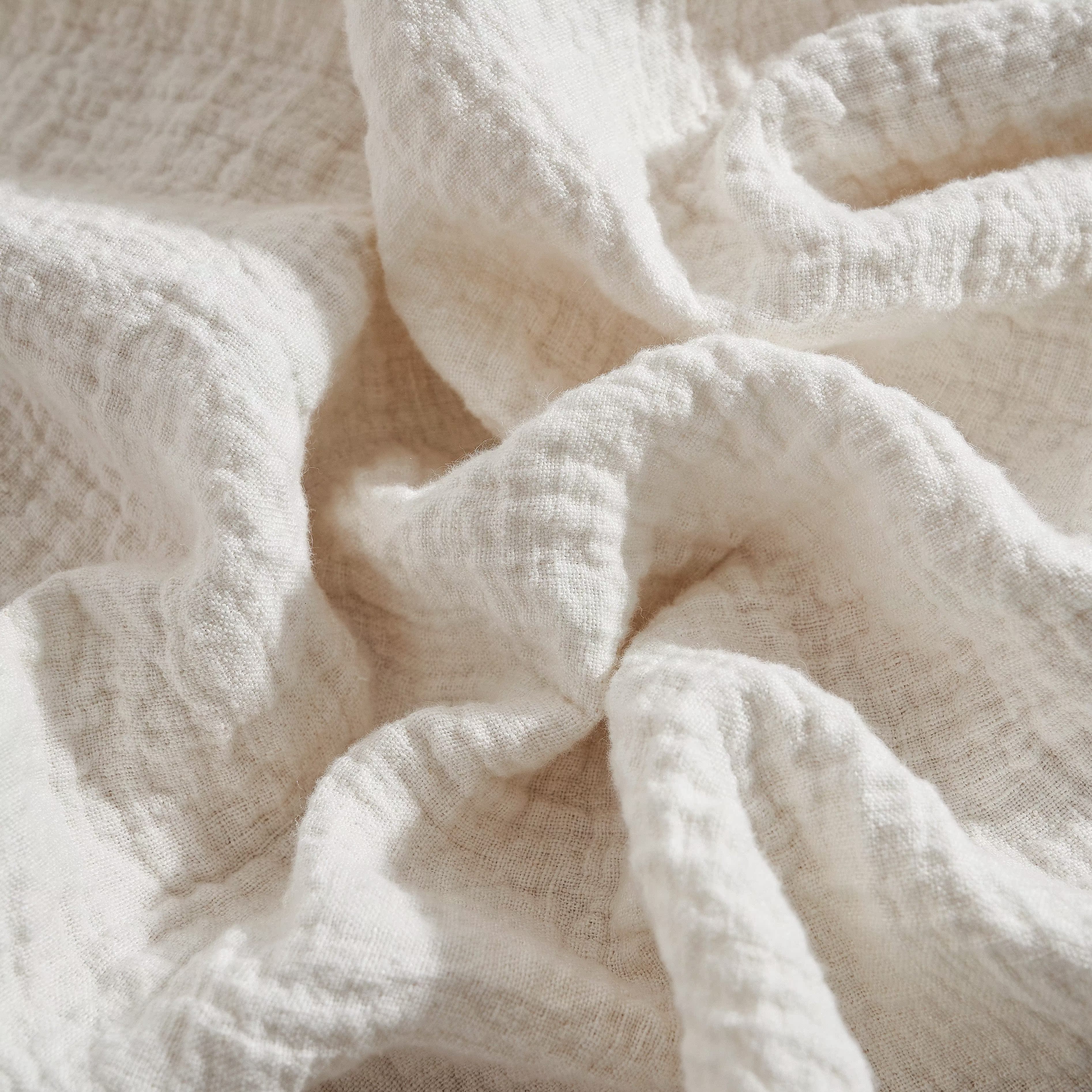 Shepherd Linen Throw In Cream