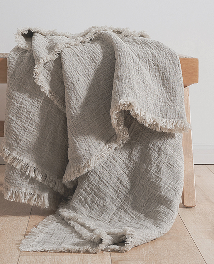 Shepherd Linen Throw In Natural