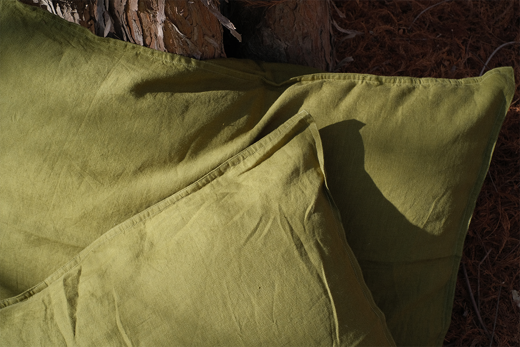 Bart Yarn-dyed Linen Duvet cover in Moss
