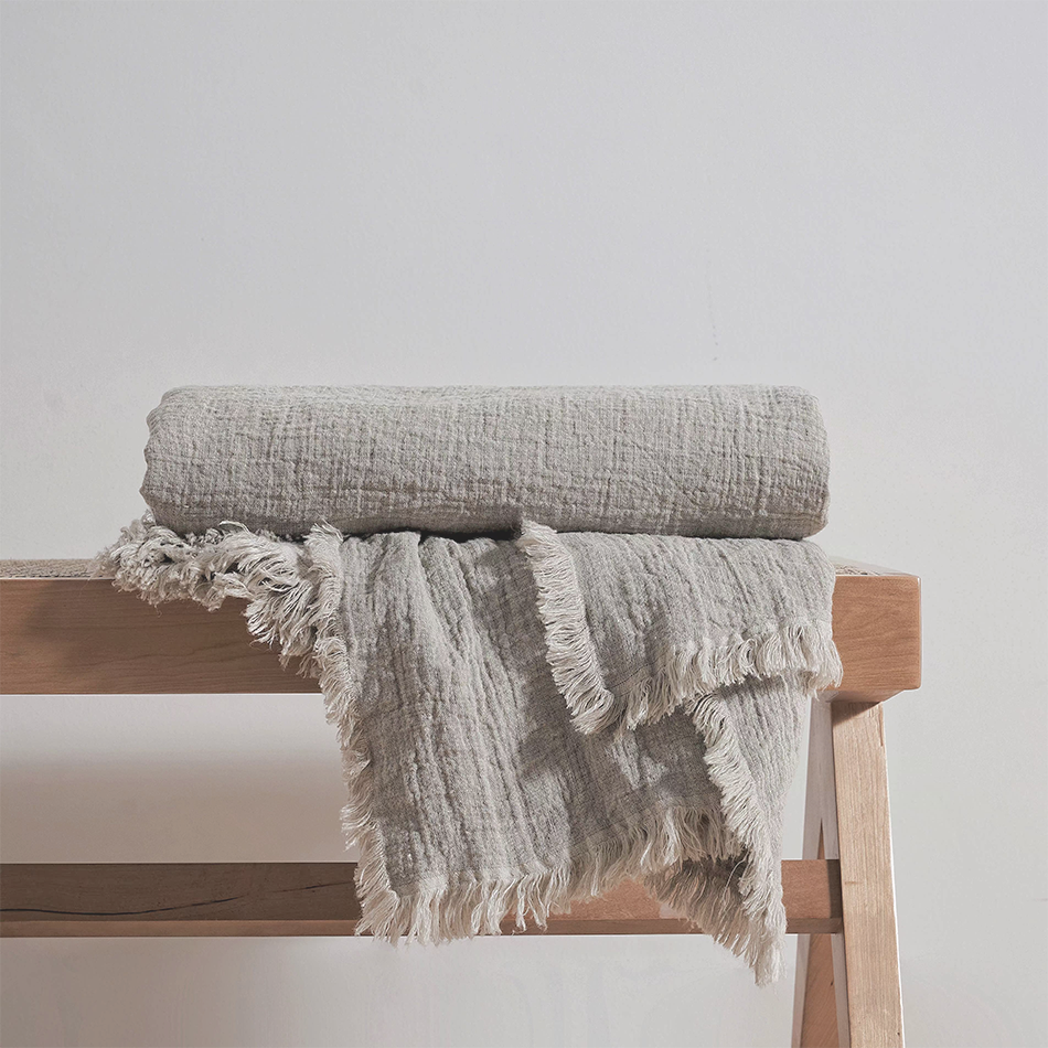 Shepherd Linen Throw In Natural