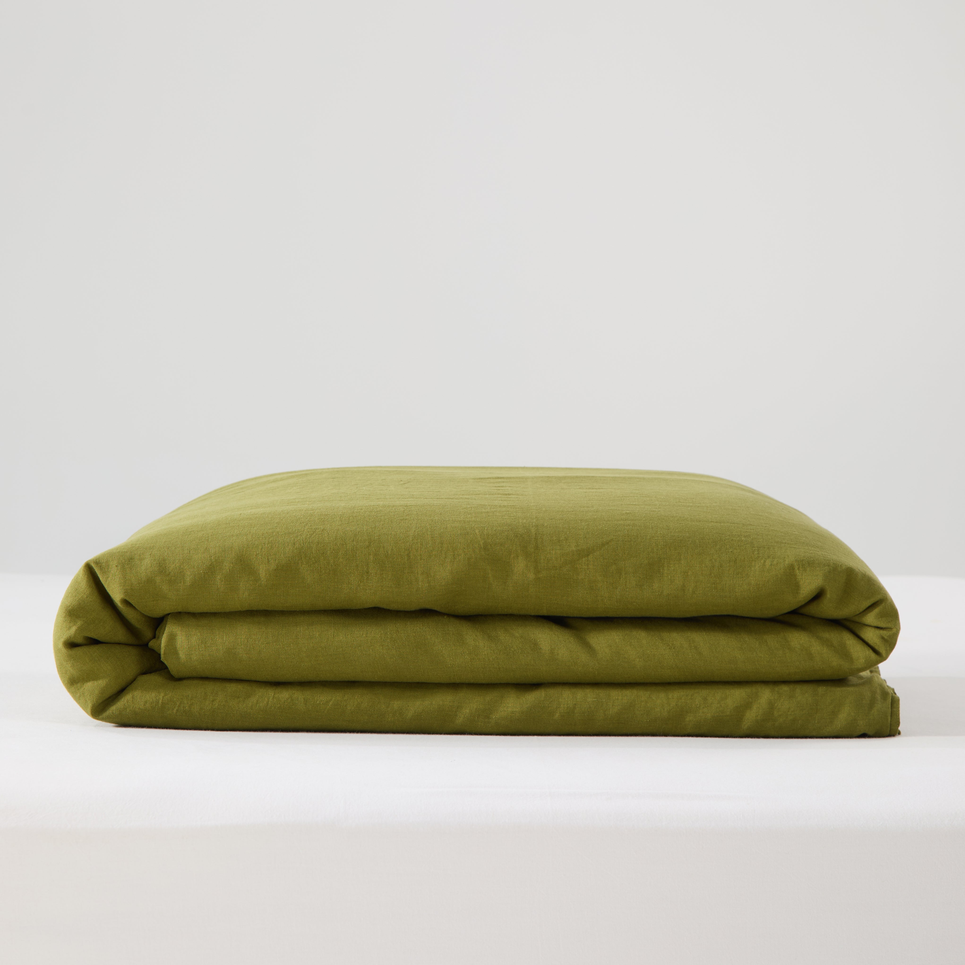 Bart Yarn-dyed Linen Duvet cover in Moss