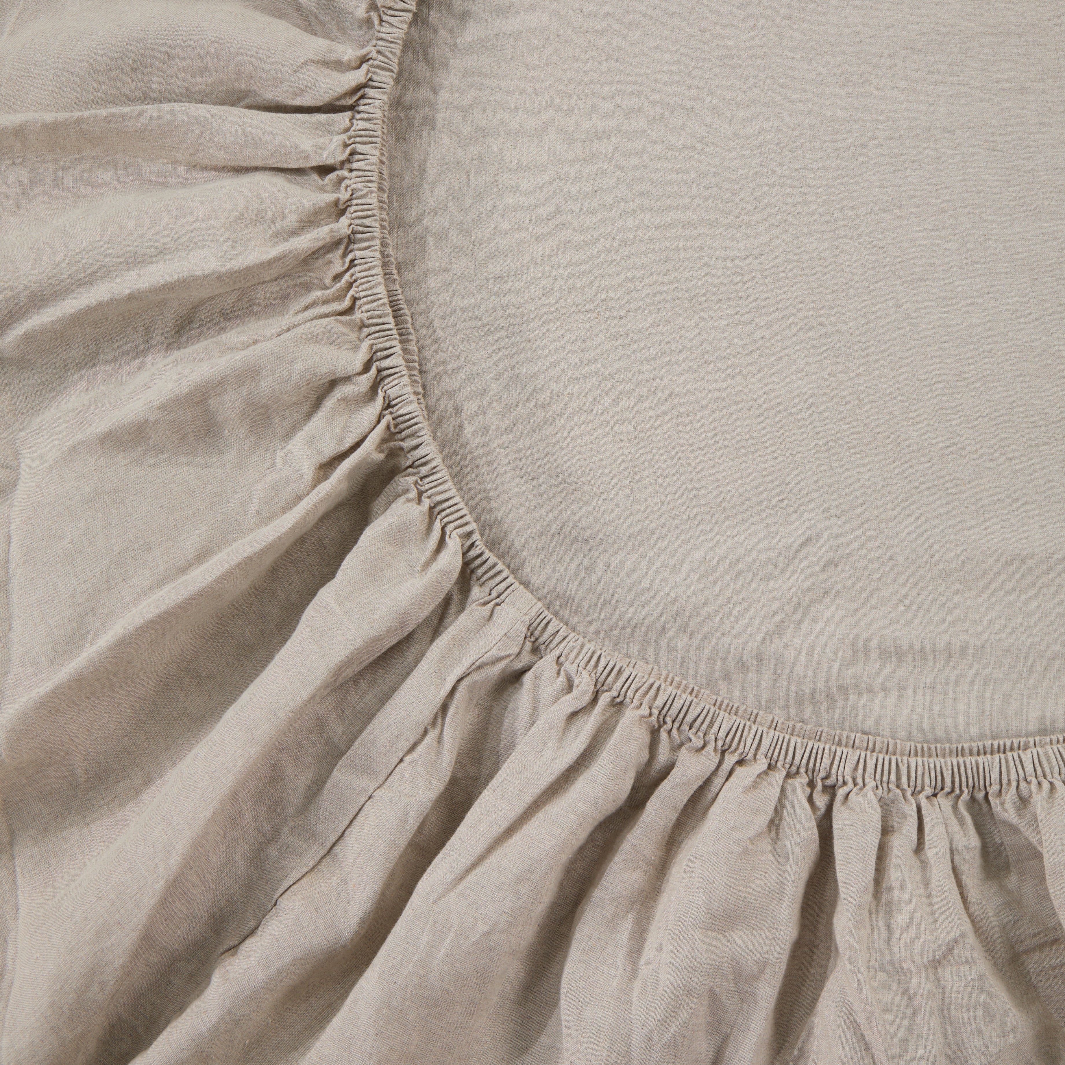 Bart Linen Fitted Sheet in Natural