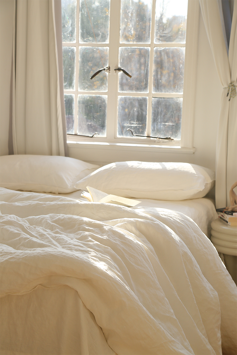 Bart Linen Duvet cover in Off White
