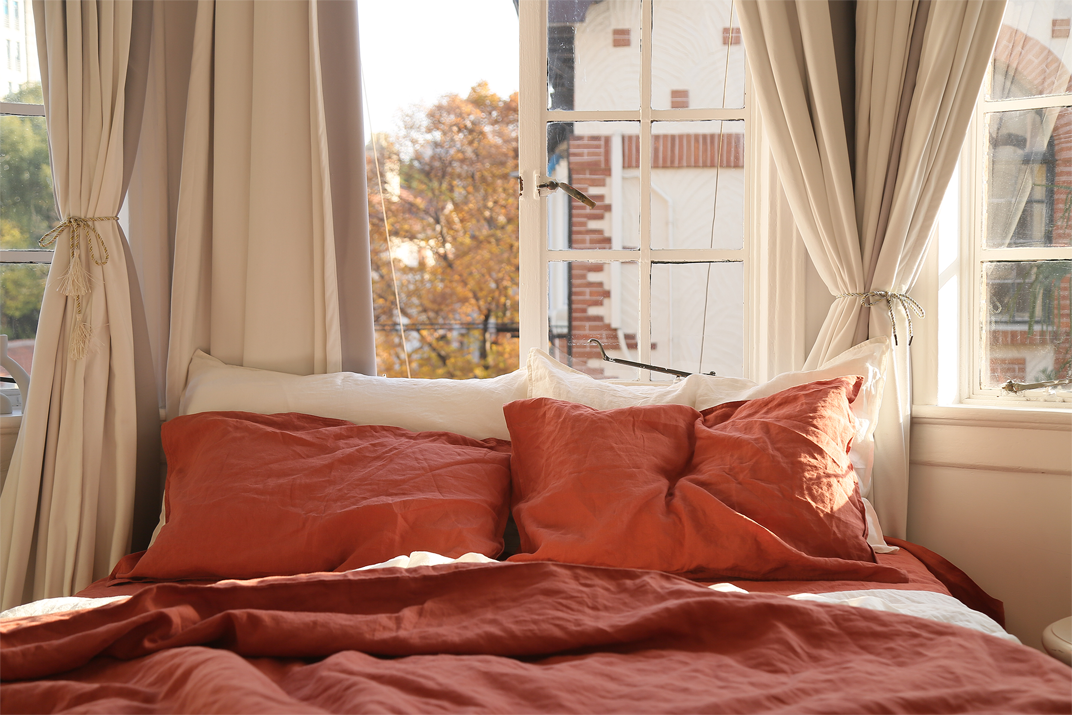Bart Yarn-dyed Linen Duvet cover in Maple