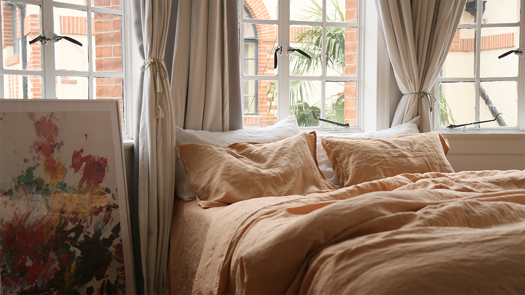 Bart Yarn-dyed Linen Duvet cover in Sand