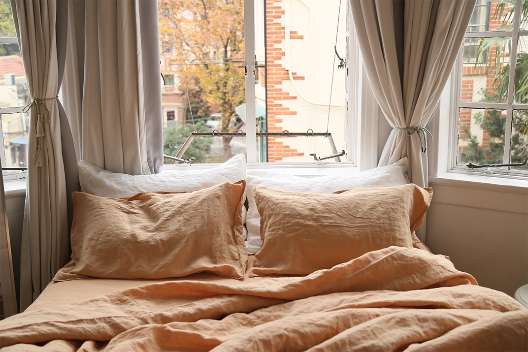 Bart Yarn-dyed Linen Duvet cover in Sand