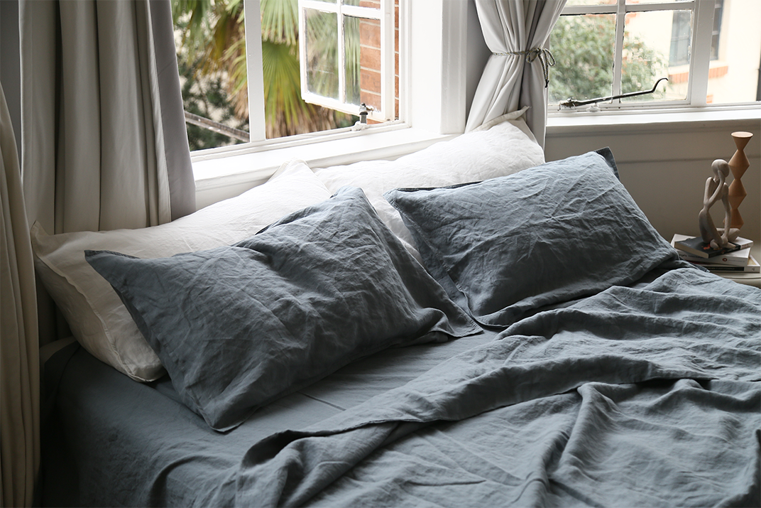 Bart Yarn-dyed Linen Duvet cover in Slate