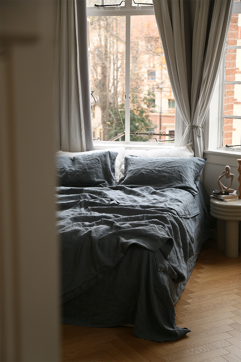 Bart Yarn-dyed Linen Duvet cover in Slate