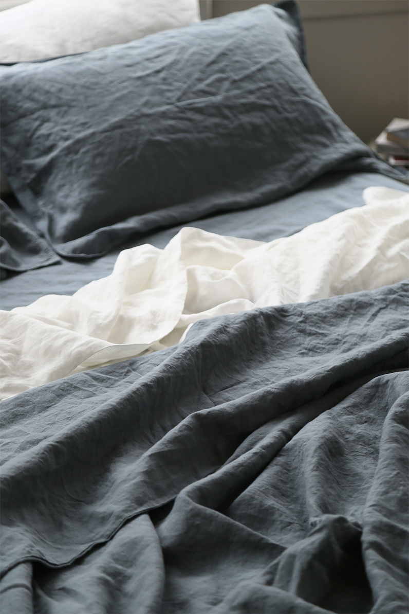 Bart Yarn-dyed Linen Duvet cover in Slate