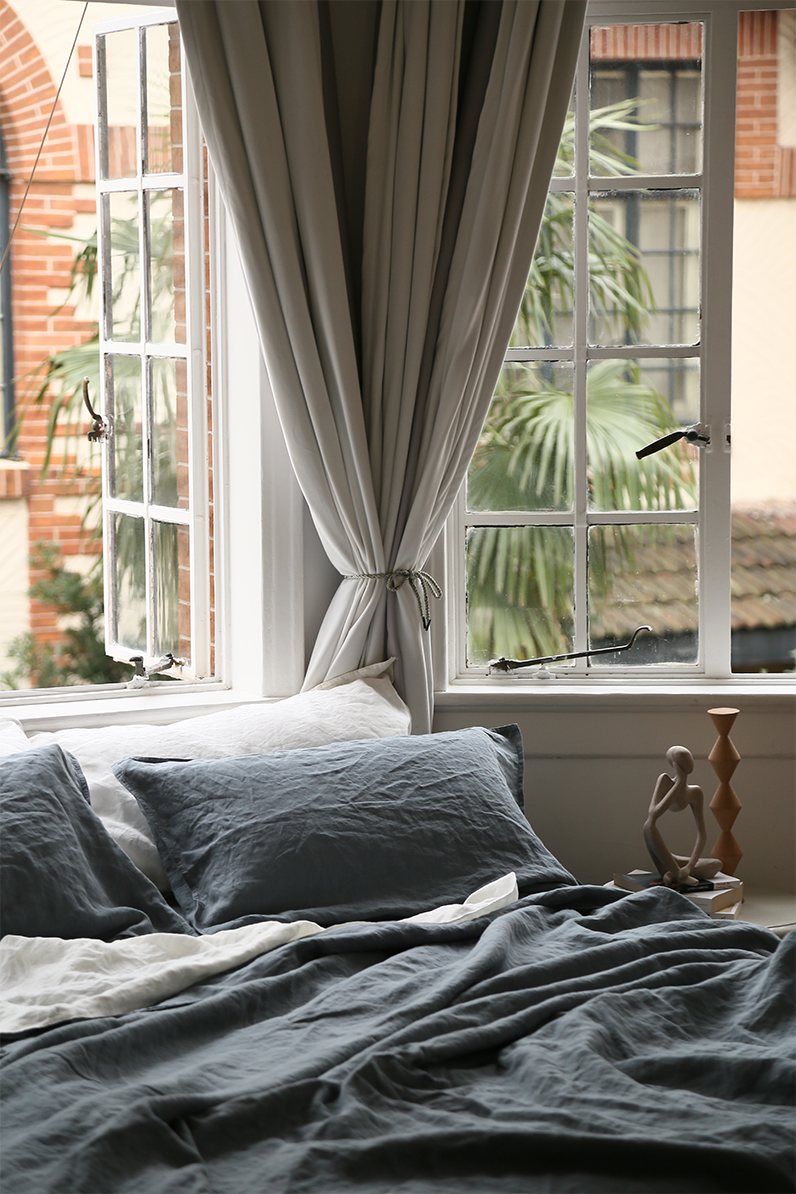 Bart Yarn-dyed Linen Duvet cover in Slate