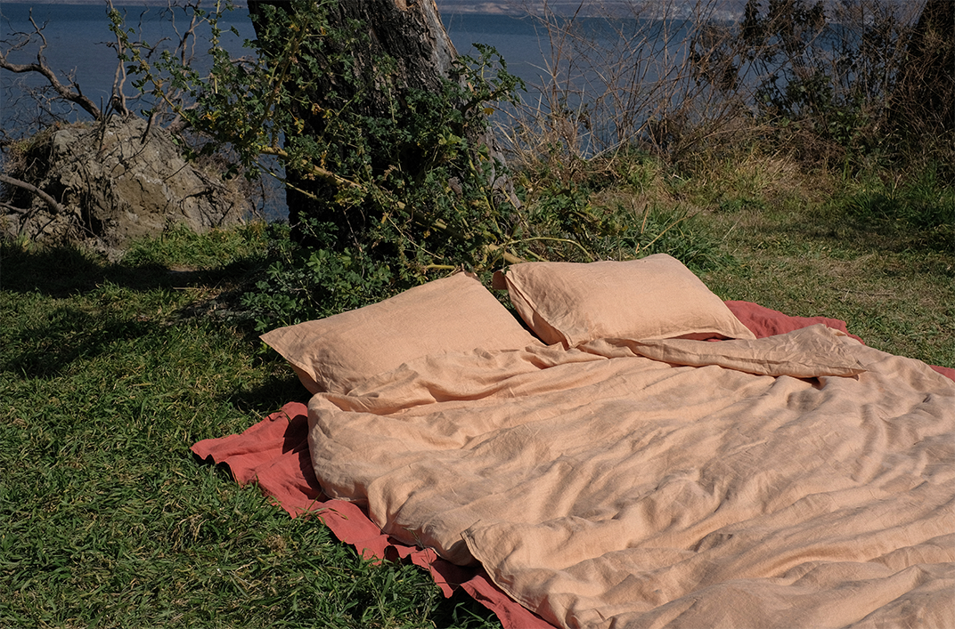 Bart Yarn-dyed Linen Duvet cover in Sand