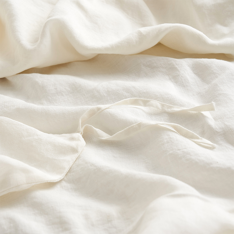 Bart Linen Duvet cover in Off White
