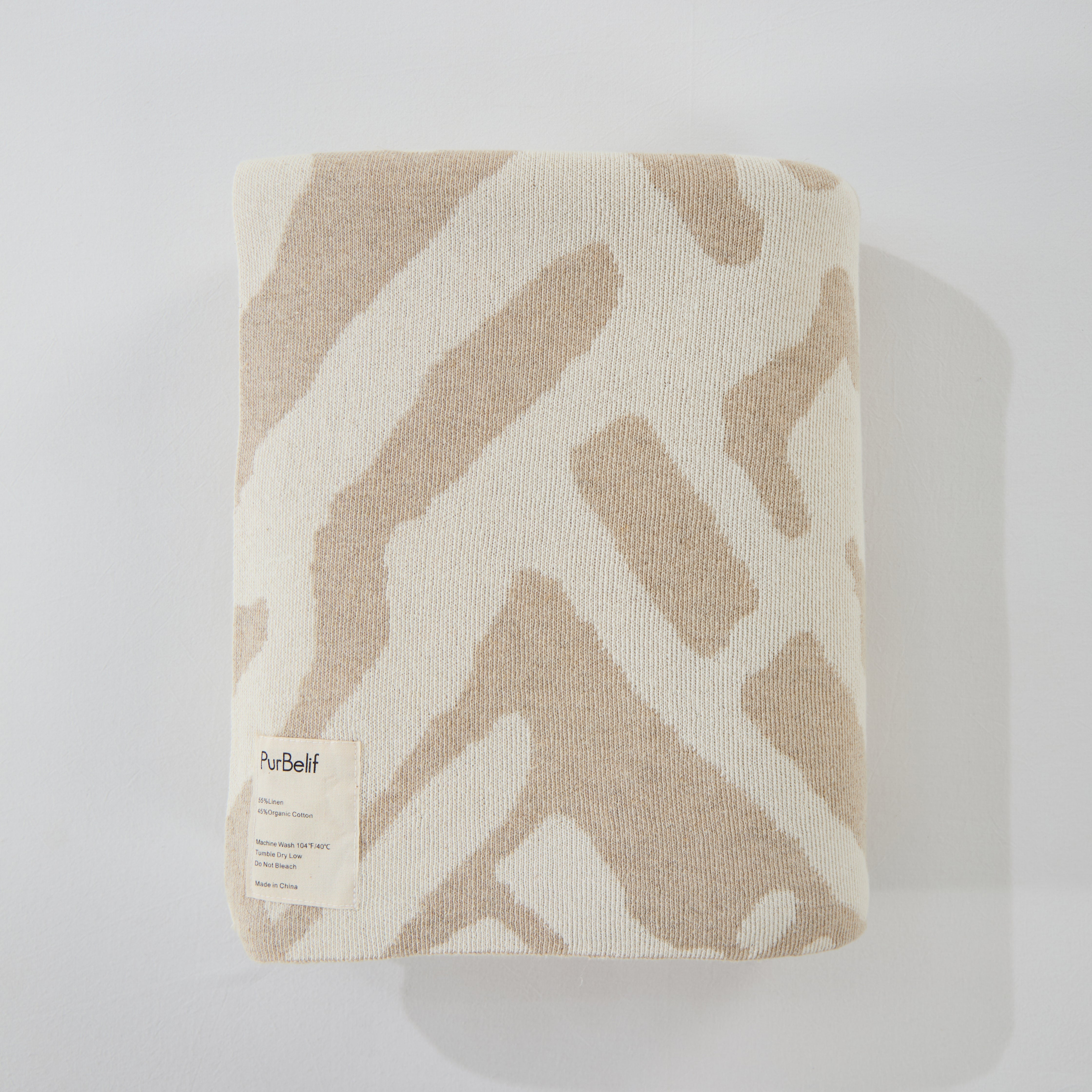 Gaia Hemp Throw in Fossil