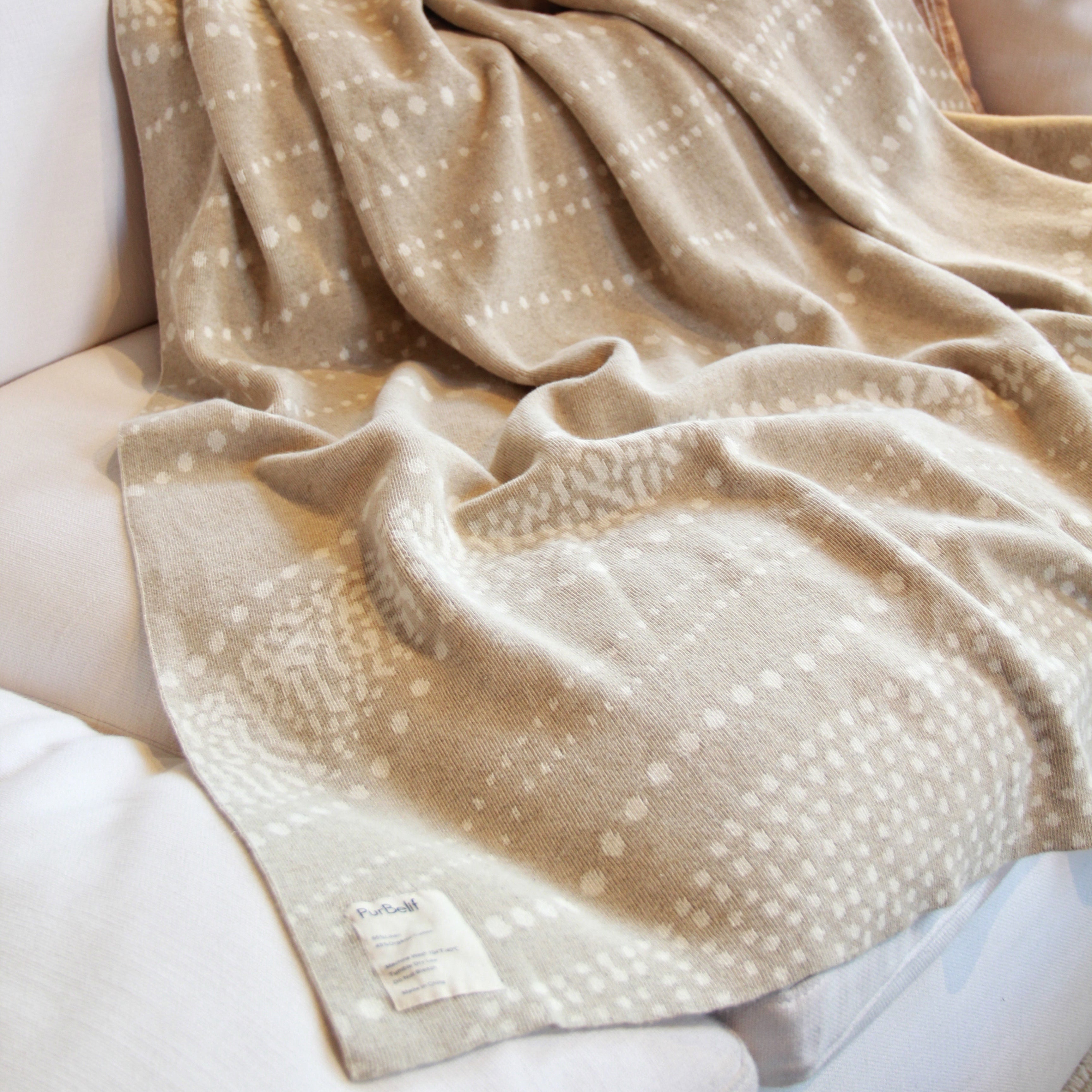 Gaia Hemp Throw in Wave